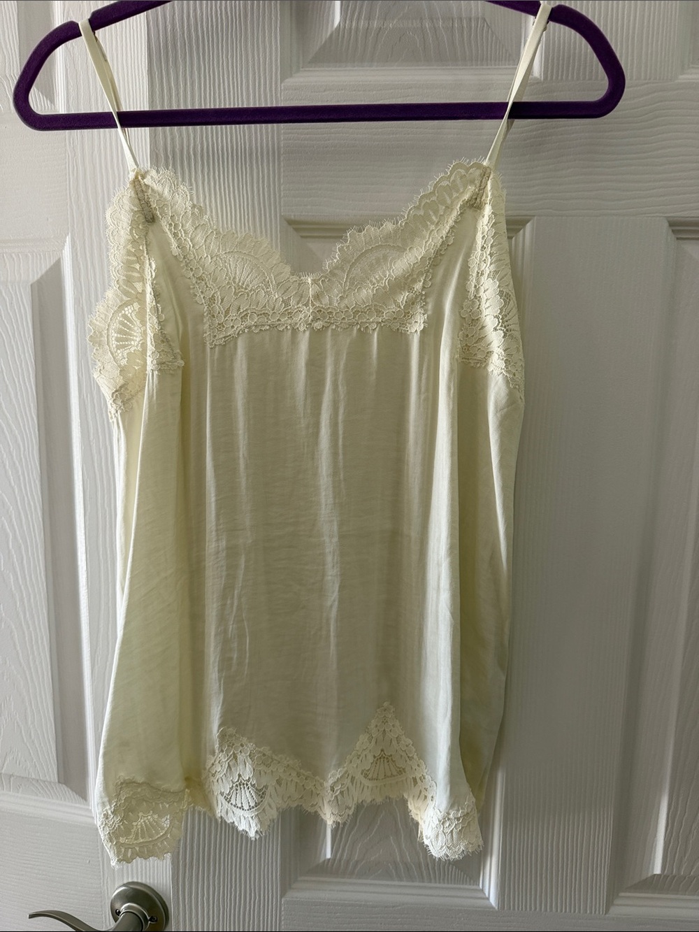aerie Cream Lace-Trim Camisole
